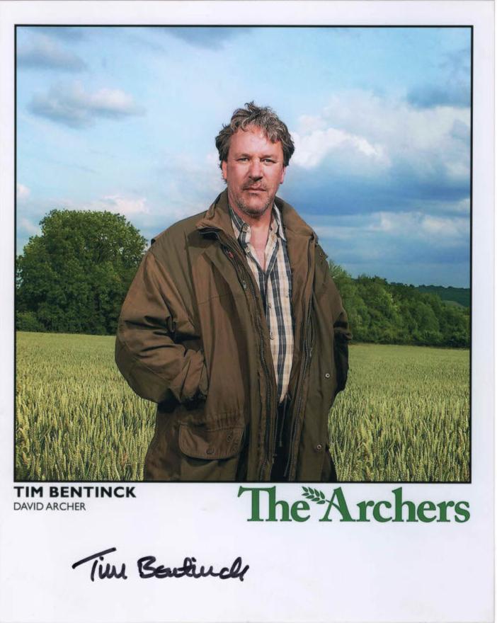 TIM BENTINCK - David Archer in The Archers Radio 4 -  hand signed 10 x 8 photo