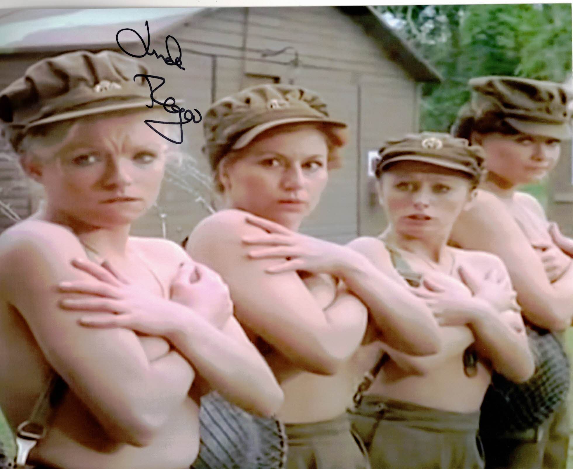 LINDA REGAN - ATS Private Taylor in Carry on England - hand  signed 10 x 8 photo