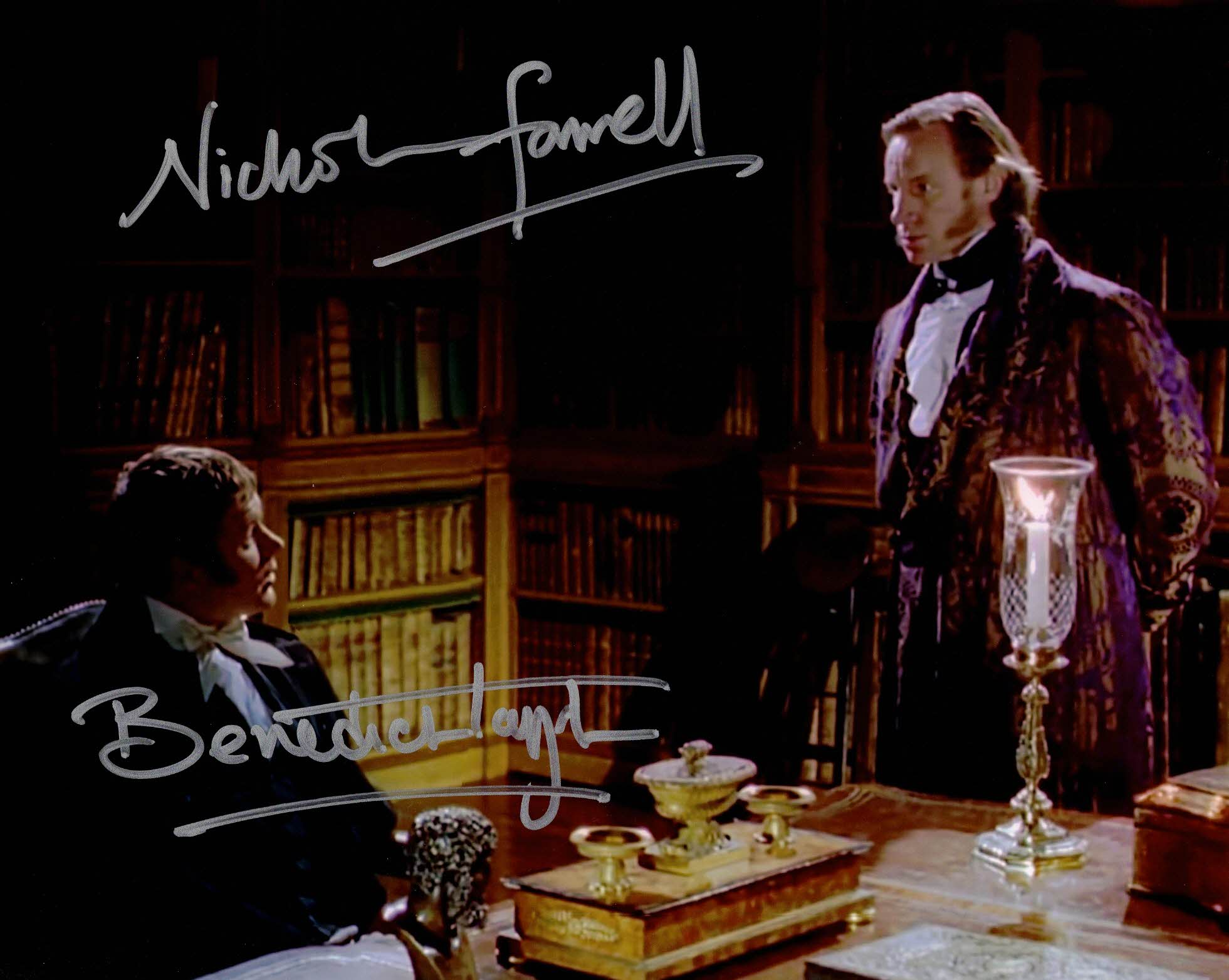 NICHOLAS FARRELL & BENEDICT TAYLOR - Lord Fenner & Col William Lawford in Sharpe's Regiment - double hand signed 10 x 8 photo