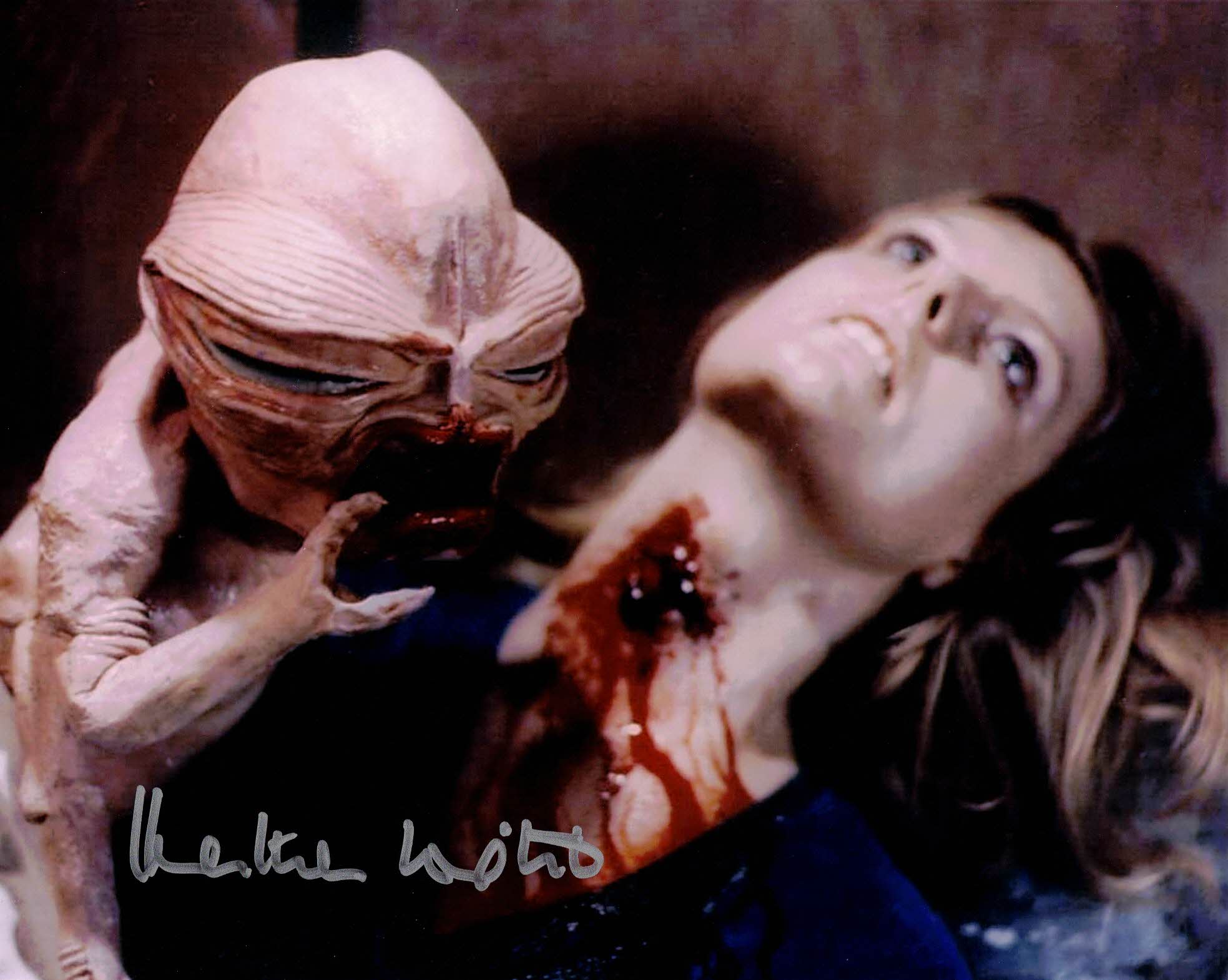 HEATHER WRIGHT - Sharon in Inseminoid hand signed 10 x 8 photo