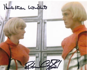 HEATHER WRIGHT & RICHARD CLIFFORD - Reeval & Toron in Terminal - Blake's 7- double hand signed 10 x 8 photo