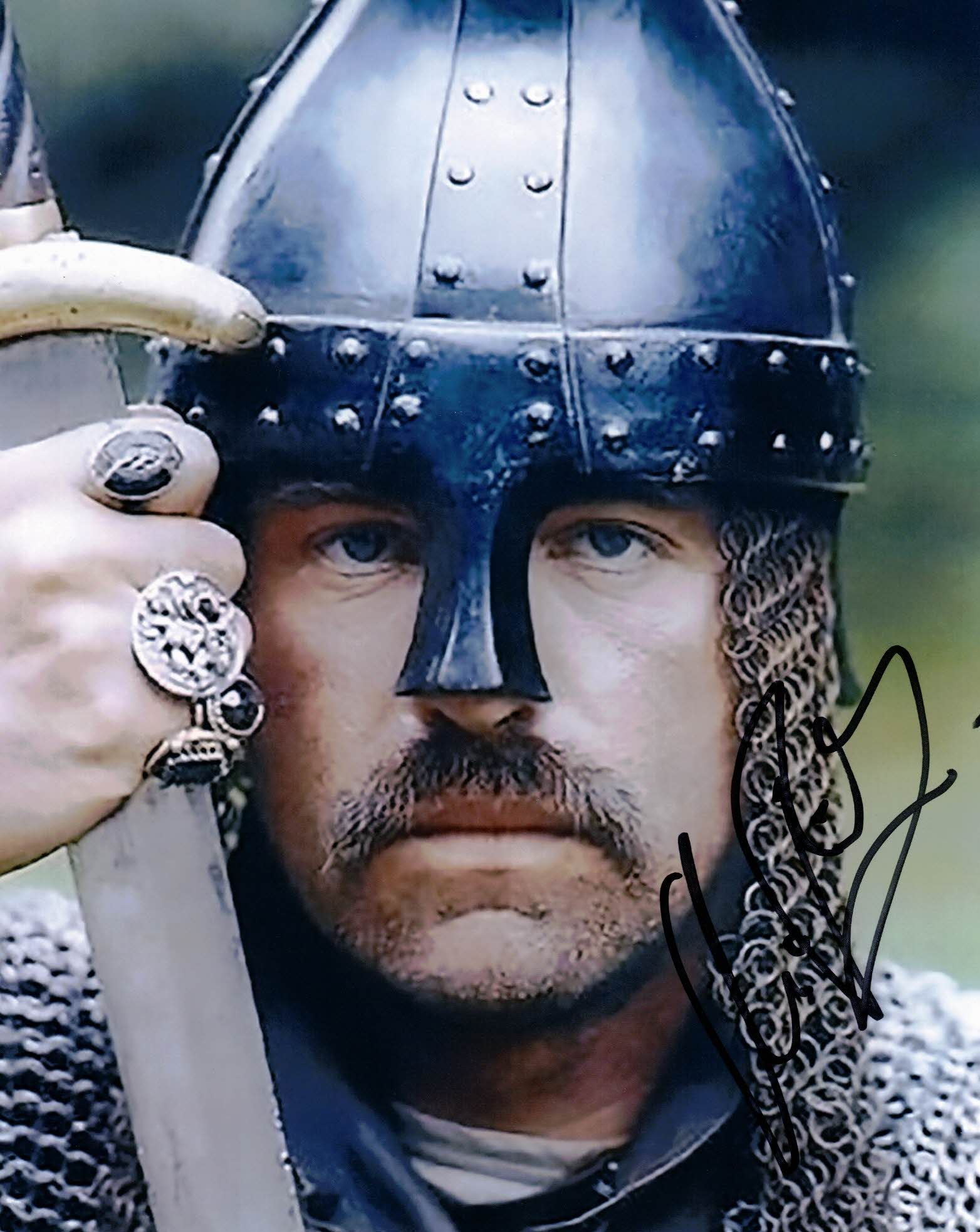 OLIVER TOBIAS  - Bertrand de Nivelle in Robin of Sherwood - hand signed 10 x 8 photo
