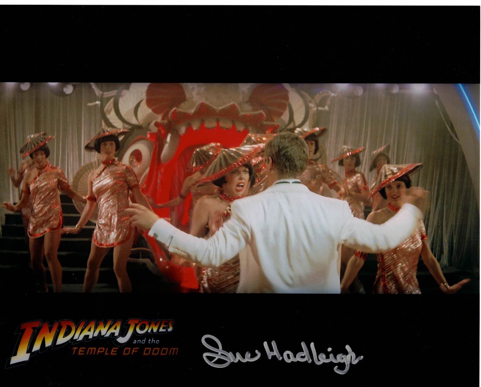 SUE HADLEIGH Club Obi Wan Dancer - Indiana Jones and The Temple of Doom- hand signed 10 x 8 photo