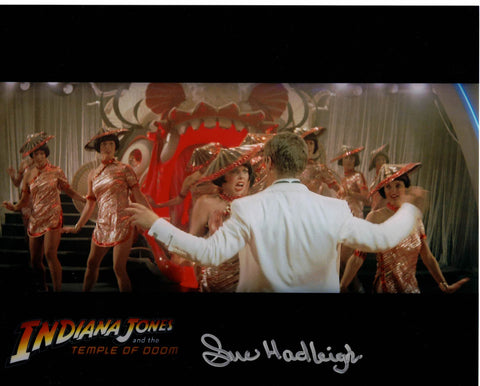 SUE HADLEIGH Club Obi Wan Dancer - Indiana Jones and The Temple of Doom- hand signed 10 x 8 photo
