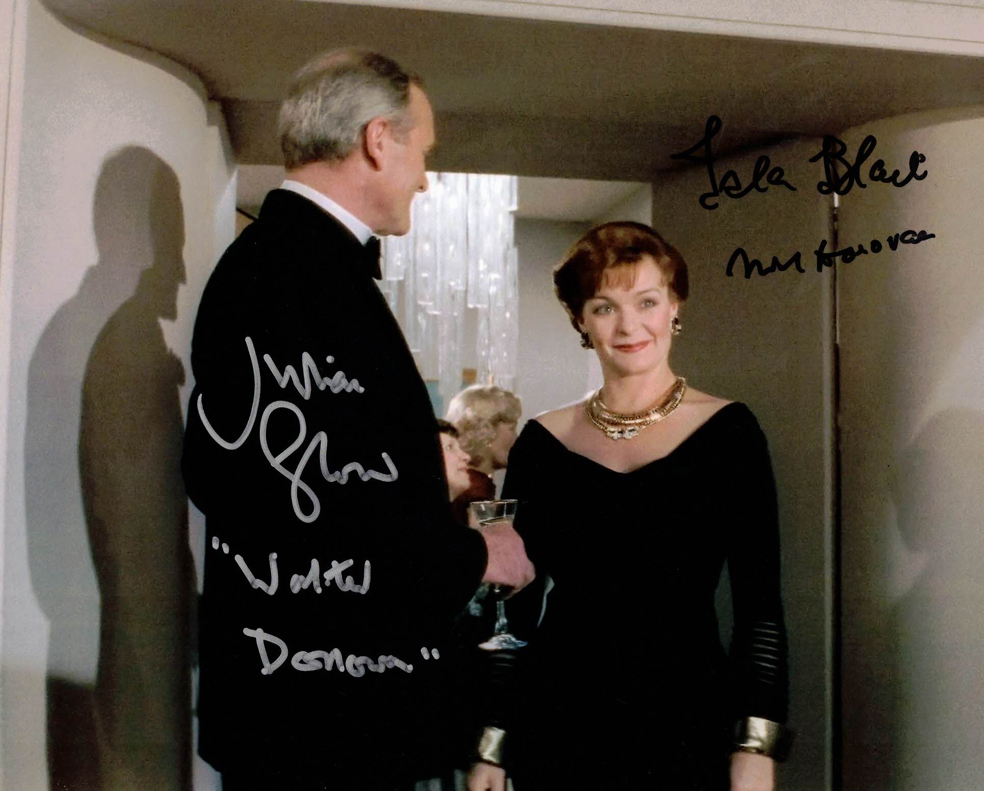 JULIAN GLOVER & ISLA BLAIR - Walter Donovan & Mrs Donovan - Indiana Jones & The Last Crusade, double hand signed 10 x 8 photo