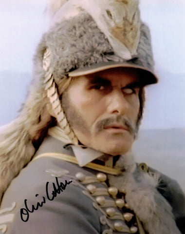 OLIVER COTTON - Loup in Sharpe's Battle - hand signed 10 x 8  photo