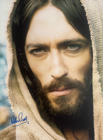 ROBERT POWELL - Jesus Christ in Jesus of Nazareth hand signed 16 x 12 large photo