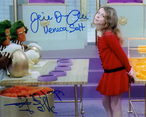RUSTY GOFFE (Oompa Loompa) & JULIE DAWN COLE (Veruca Salt) - Willy Wonka and the Chocolate Factory  - double hand signed 10 x 8 photo