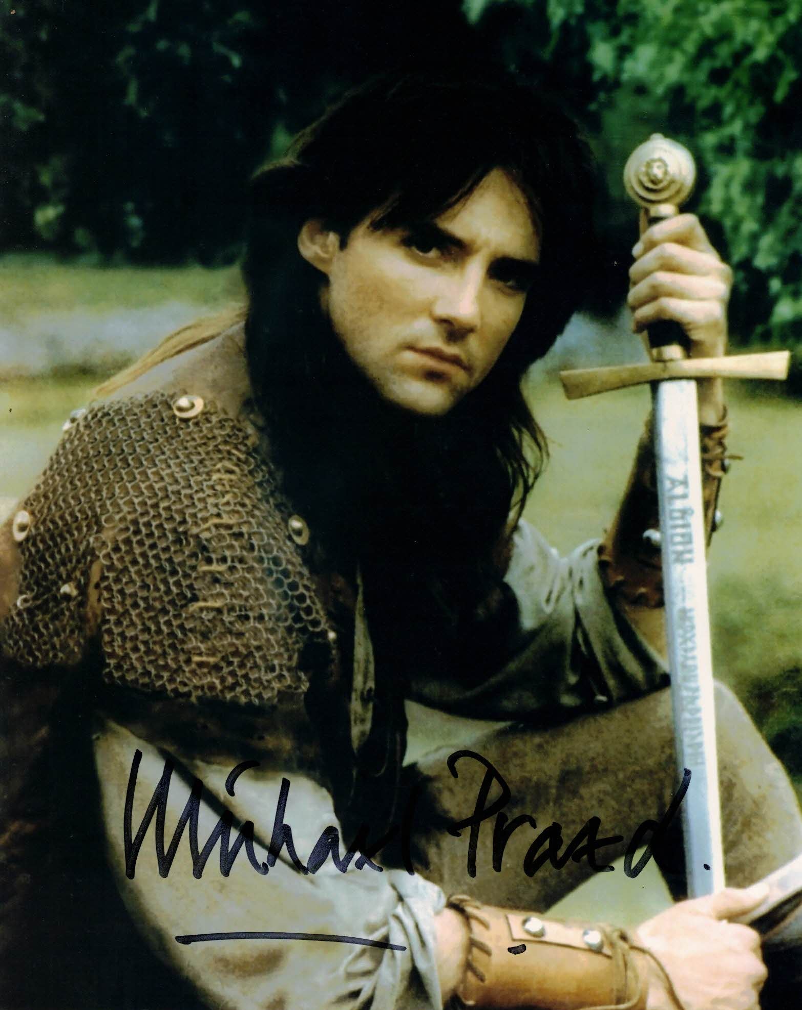 MICHAEL PRAED - Robin of Loxley  in Robin of Sherwood- hand signed 10 x 8  photo