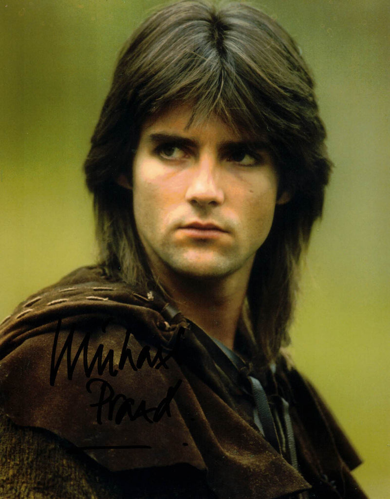 Michale Praed MICHAEL PRAED - Robin of Loxley in Robin of Sherwood- hand signed 10 x ...