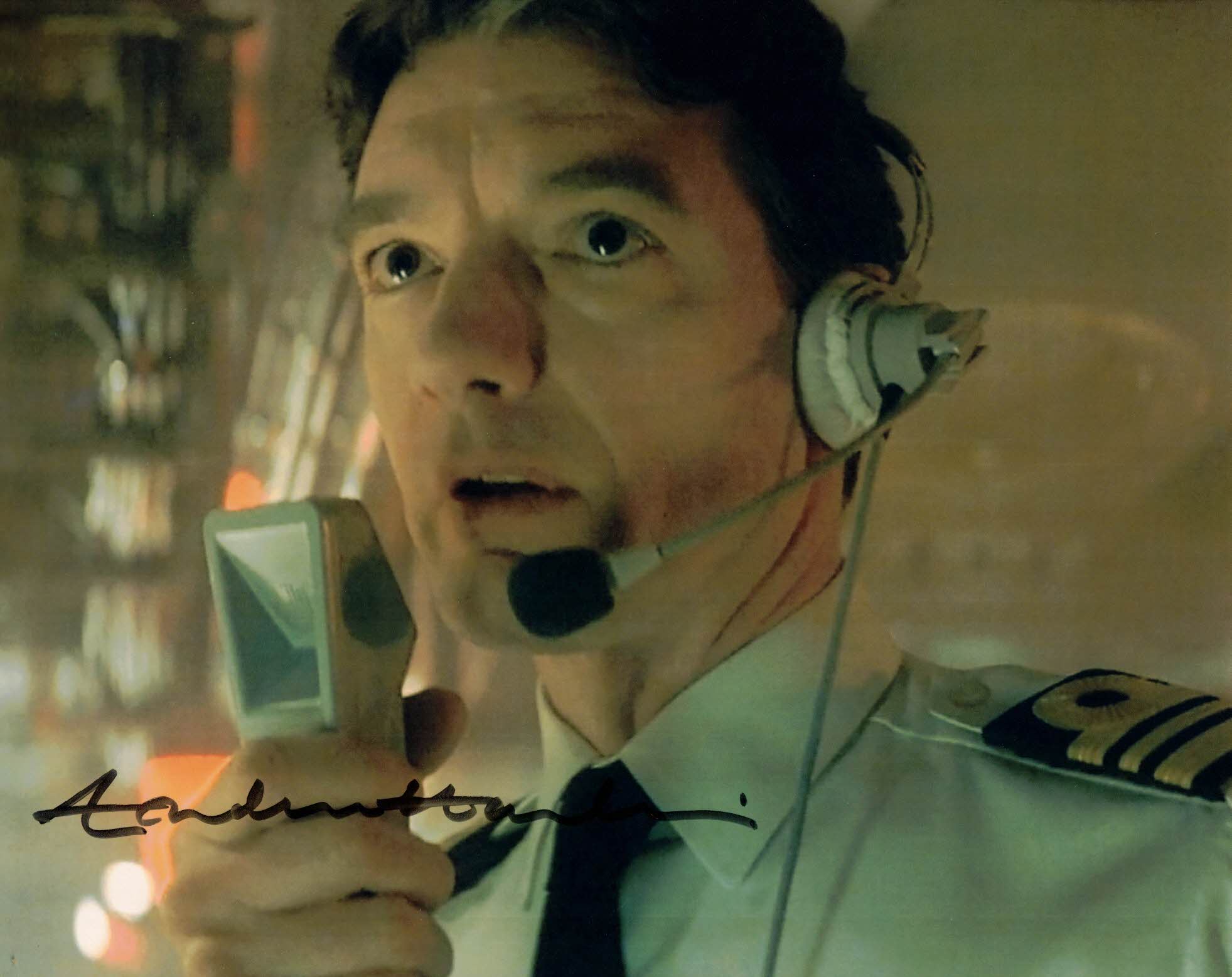 ANDREW HAWKINS - Ltd Cdr Peter Hume HMS Devonshire in James Bond Tomorrow Never Dies- hand signed 10 x 8  photo