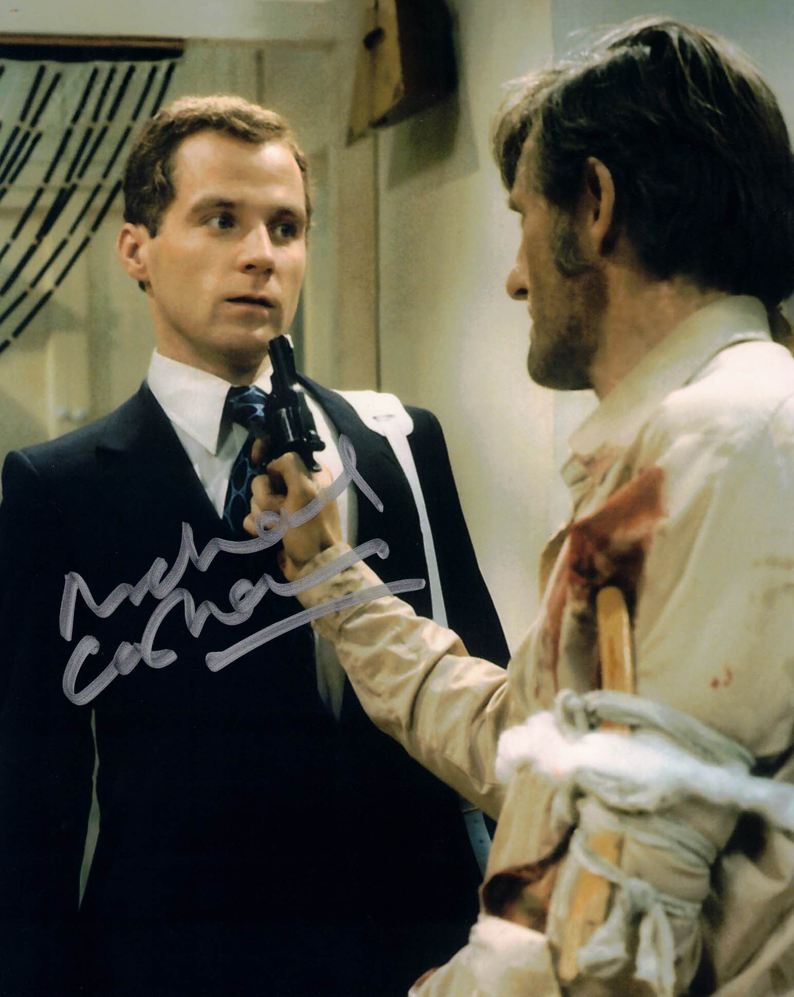 MICHAEL CASHMAN _ Mike Wallace - Sandbagger2 in The Sandbaggers  - hand signed 10 x 8  photo