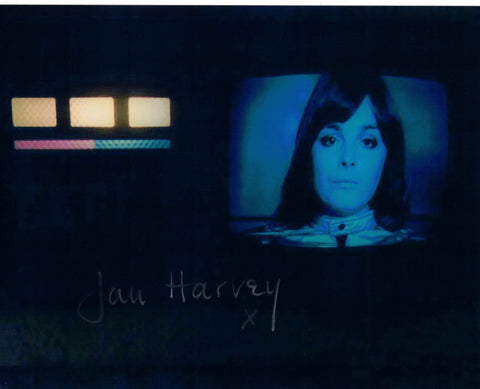 JAN HARVEY - Alpha Newsgirl in Space 1999 - Black Sun - hand signed 10 x 8 photo