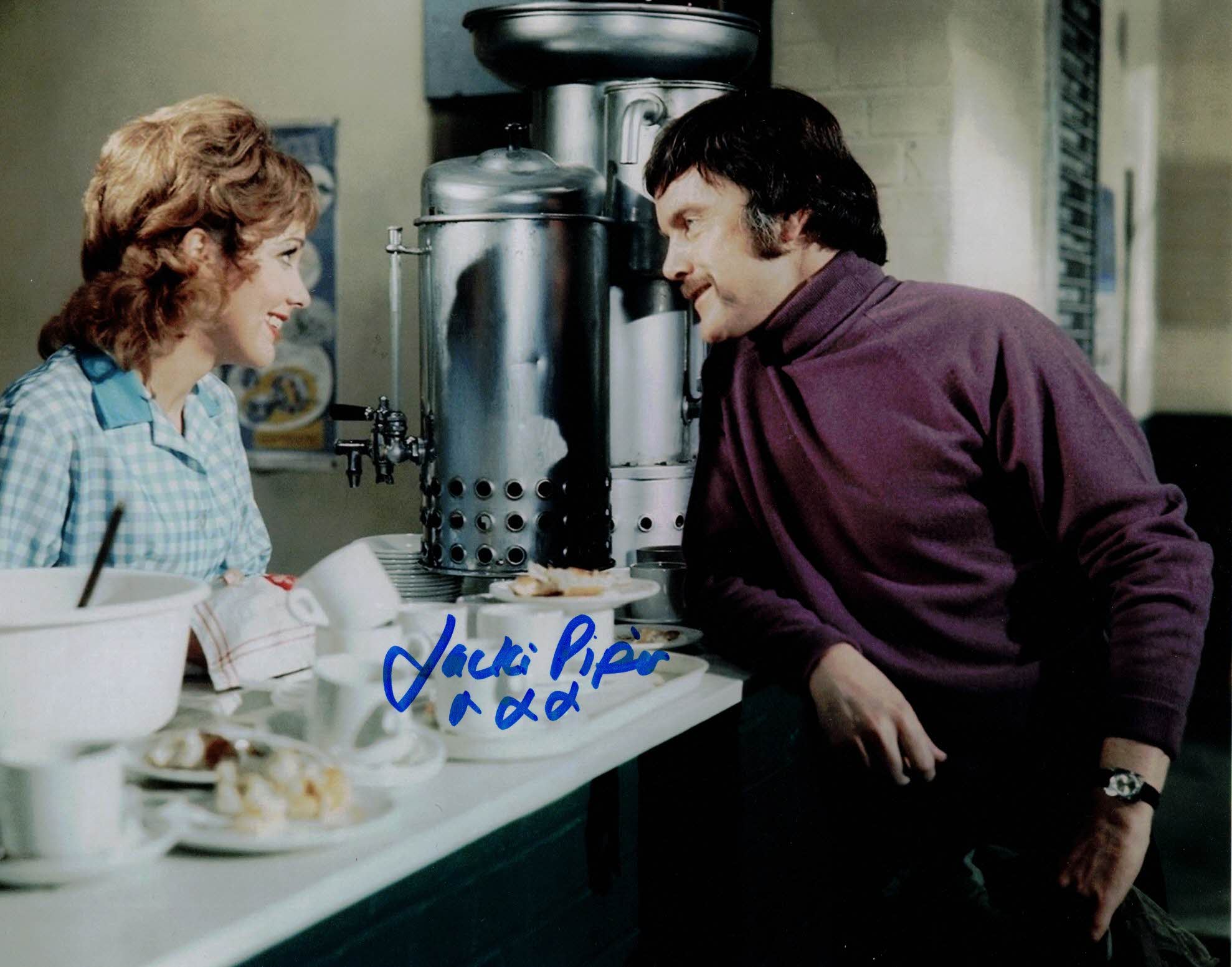 JACKI PIPER - Myrtle in Carry on At Your Convenience- hand signed 10 x 8 photo