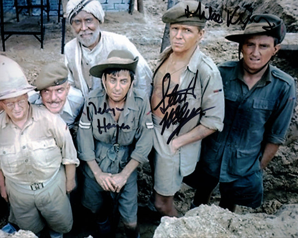 MELVYN HAYES, MIKE KINSEY, STUART MCGUGAN - It Ain't Half Hot Mum - triple hand signed 10 x 8 photo