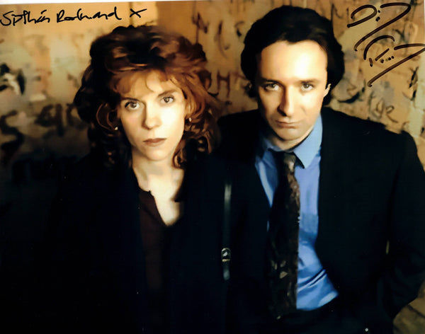 NEIL PEARSON &SIOBHAN REDMOND - Tony Clark  & Maureen Connell in Between The Lines - double hand signed 10 x 8 photo
