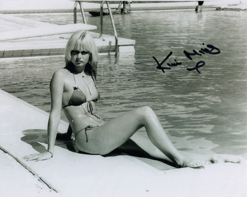 KIM MILLS - Pool Girl in  James Bond - For Your Eyes Only hand signed 10 x 8 photo
