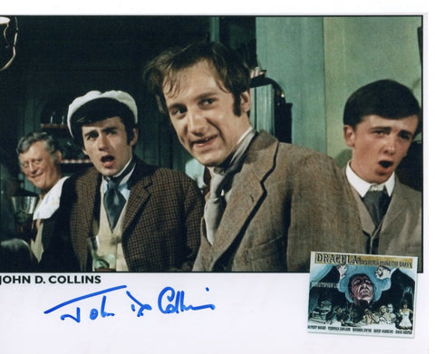 JOHN D COLLINS - student in Dracula Has Risen From The Grave - hand signed 10 x 8 photo