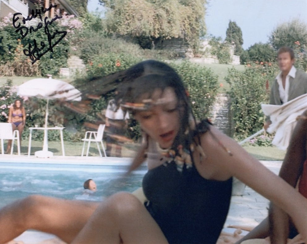 EVELYN DROGUE - Pool Girl - James Bond - in For Your Eyes Only hand signed 10 x 8 photo