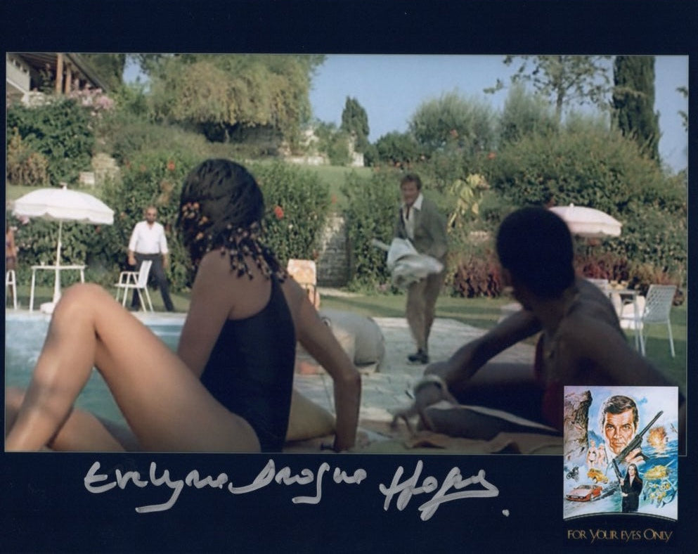 EVELYN DROGUE - Pool Girl - James Bond - in For Your Eyes Only hand signed 10 x 8 photo