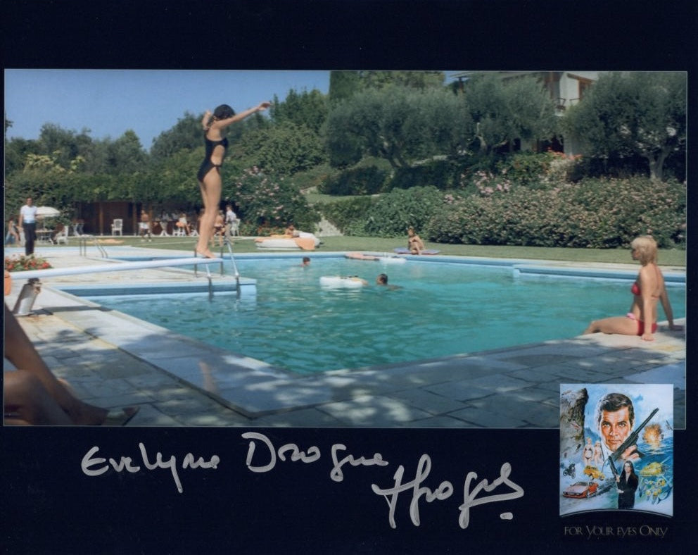 EVELYN DROGUE - Pool Girl - James Bond - in For Your Eyes Only hand signed 10 x 8 photo