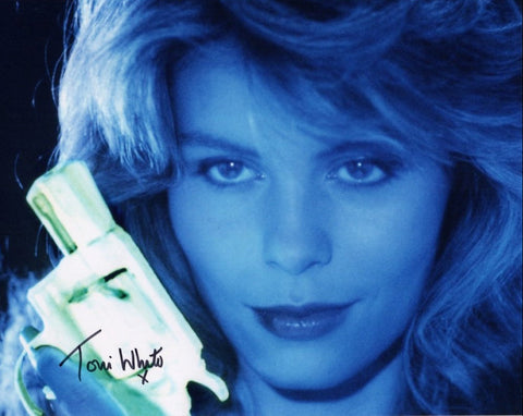 TONI WHITE  - Girl in title Sequence in A View To A Kill- James Bond hand signed 10 x 8 photo