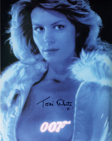 TONI WHITE  - Girl in title Sequence in A View To A Kil l- James Bond hand signed 10 x 8 photo