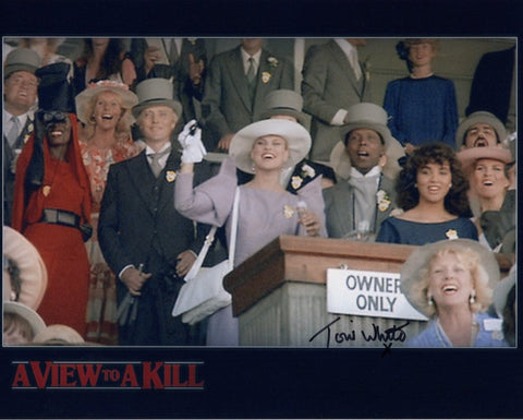TONI WHITE  Ascot Girl in A View To A Kill- James Bond hand signed 10 x 8 photo