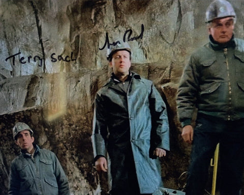 TERRY SACH & LEN BOND - Mine workers in A View To A Kill - James Bond - hand signed 10 x 8 photo