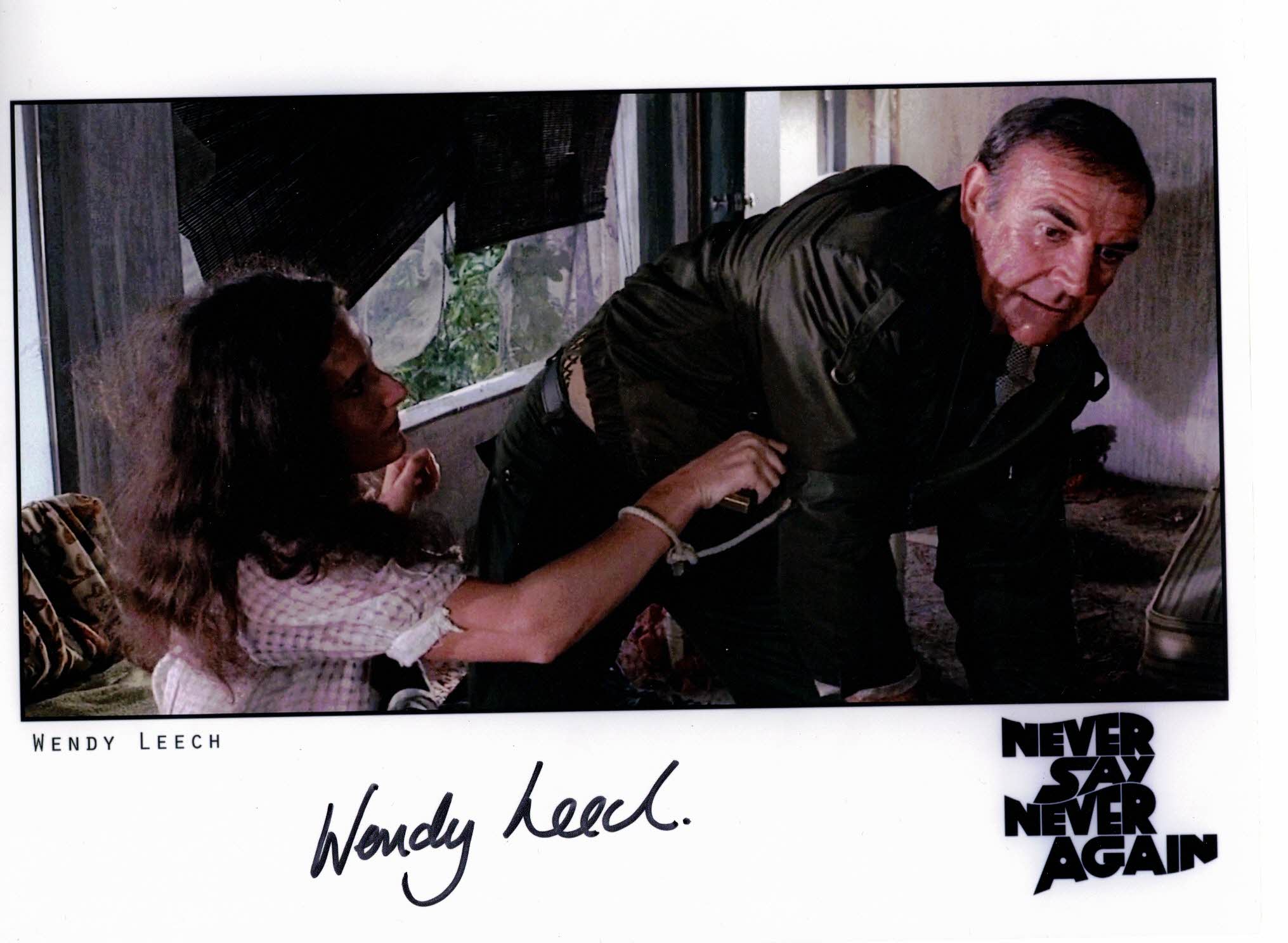 WENDY LEECH - stunts Never Say Never Again - James Bond - hand signed 10 x 8 photo