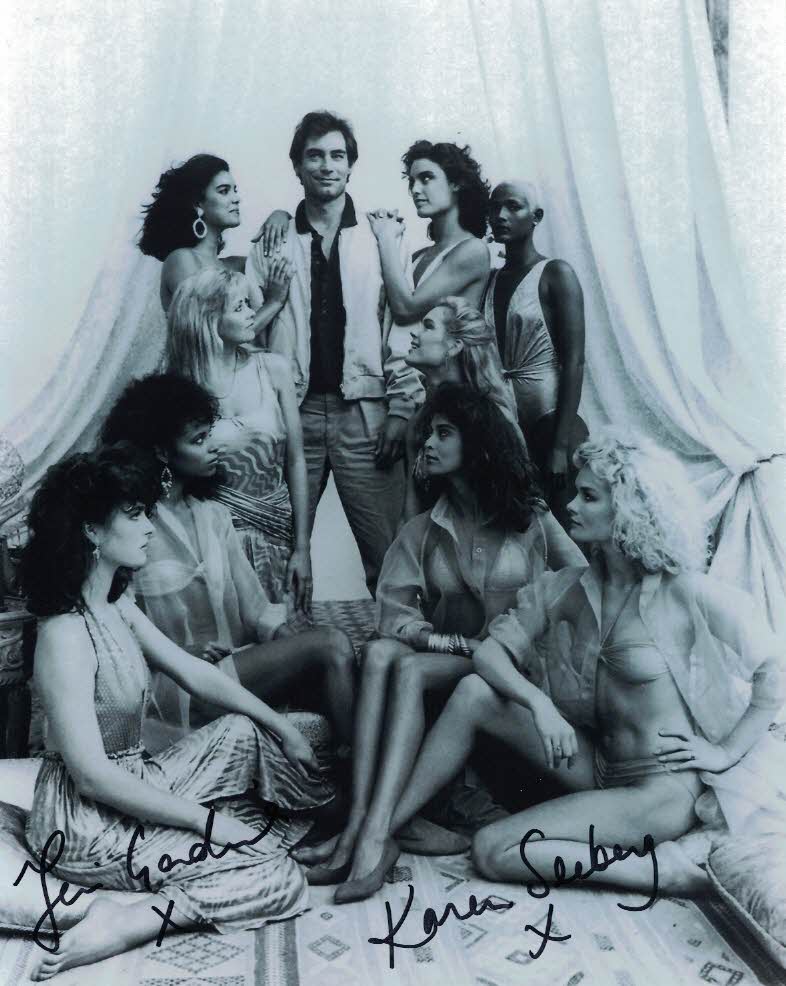 Harem Girls in The Living Daylights signed x 2hand signed 10 x 8 photo
