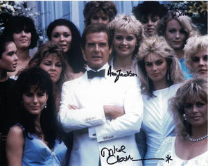 A VIEW TO A KILL  James Bond- Zorin Party Girls signed x 3 hand signed 10 x 8 photo
