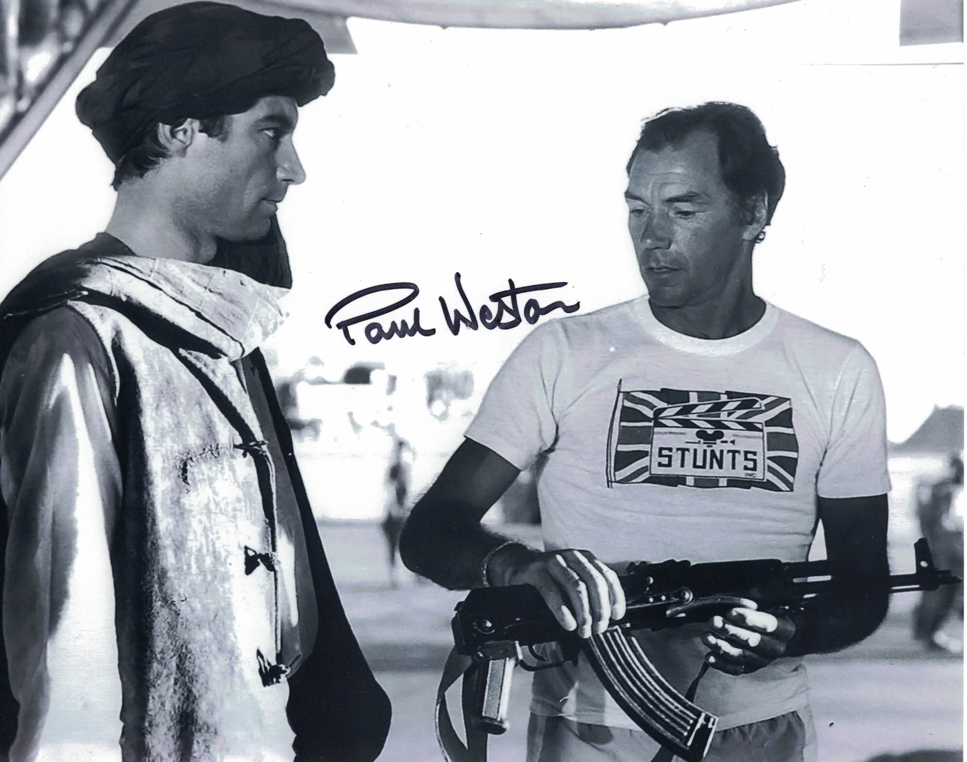 PAUL WESTON - Stunts on Living Daylights hand signed 10 x 8 photo