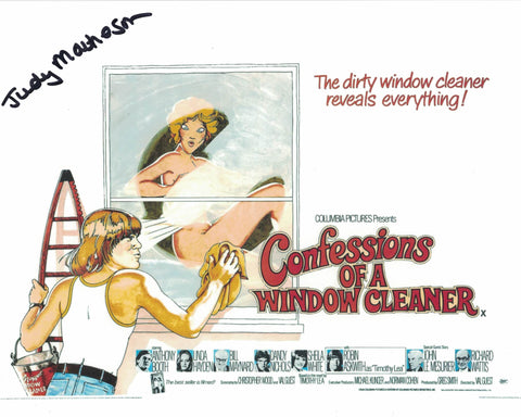 JUDY MATHESON - Confessions of A Window Cleaner hand signed 10 x 8 photo