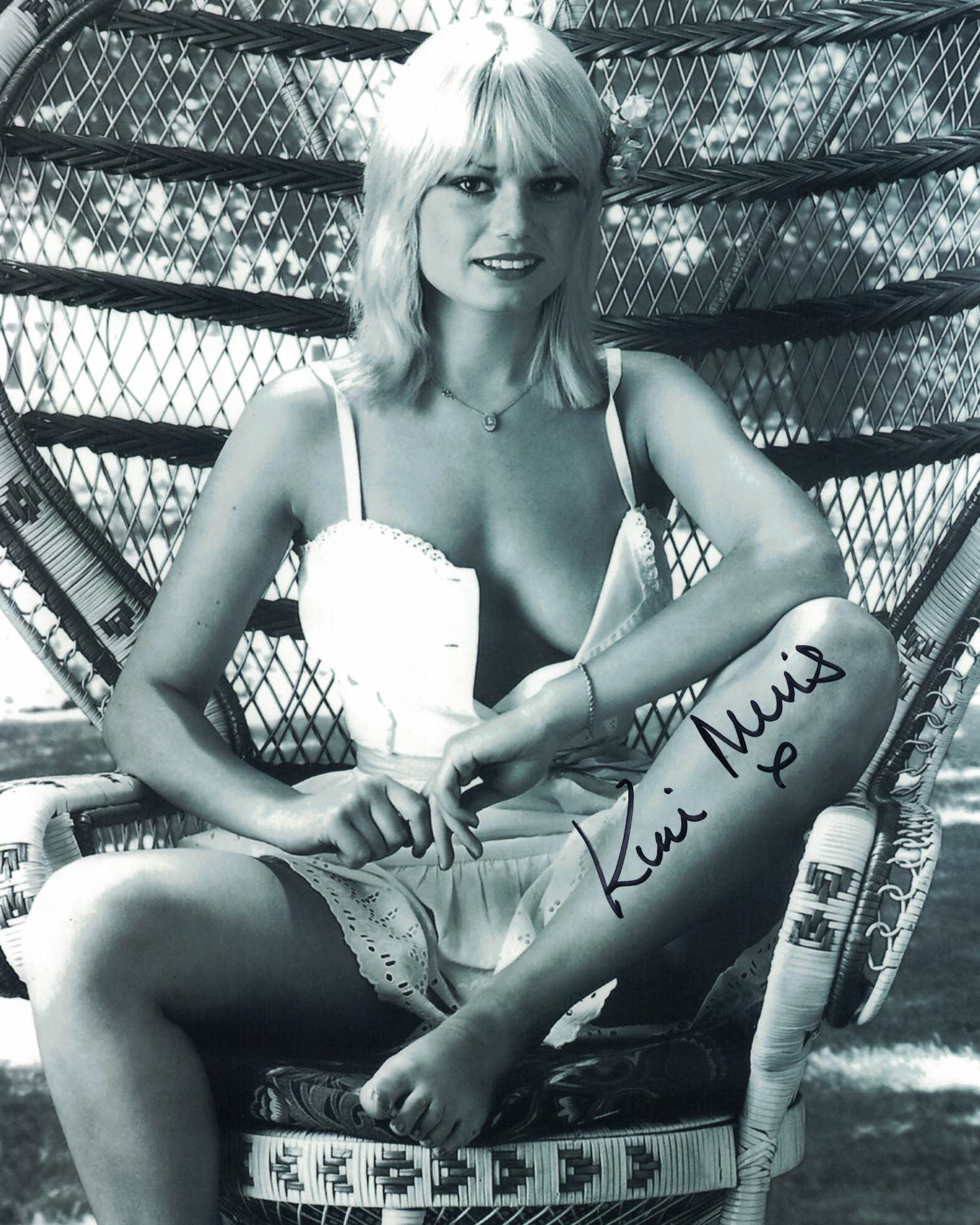 KIM MILLS - Pool Girl in For Your Eyes Only hand signed 10 x 8 photo