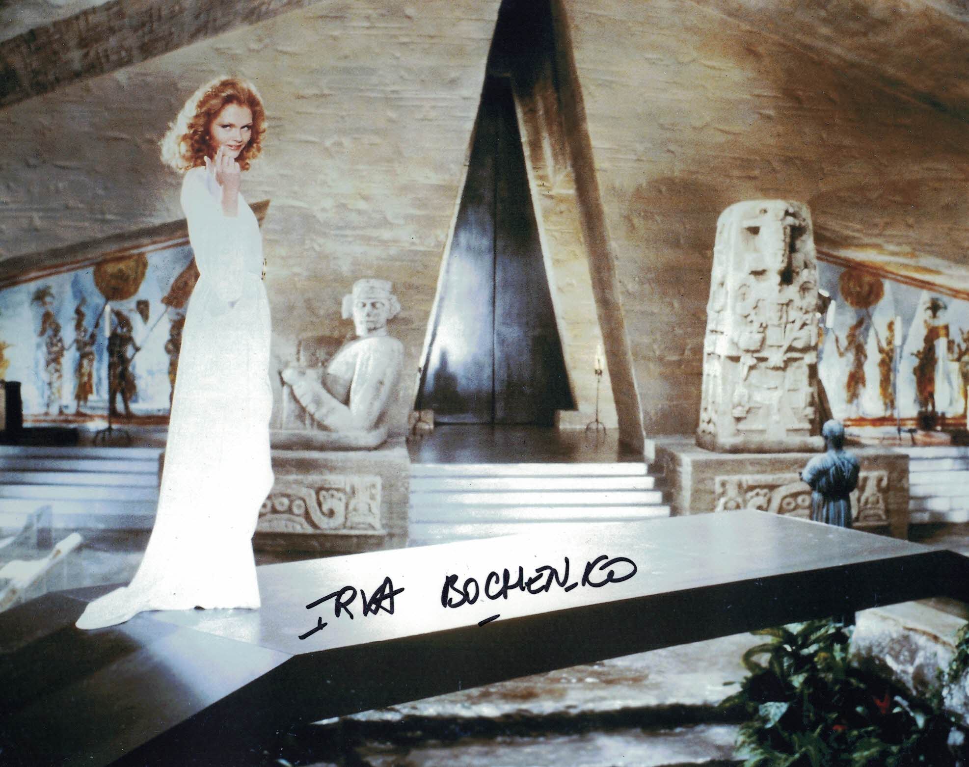 IRKA BOCHENKO - Blonde Beauty/ Drax Girl in James Bond Moonraker hand signed 10 x 8 photo