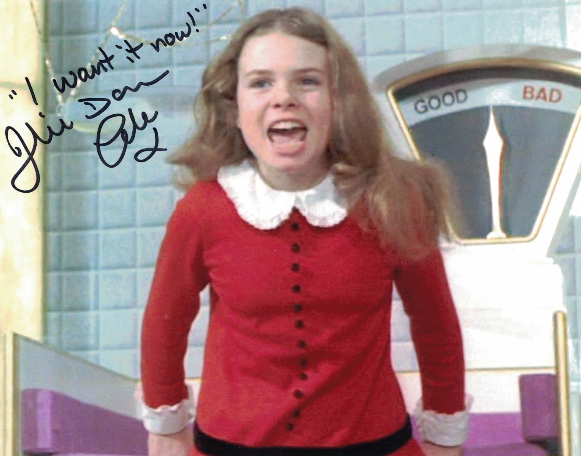 JULIE DAWN COLE - Veruca Salt - Willy Wonka & the Chocolate Factory hand signed 10 x 8 photo
