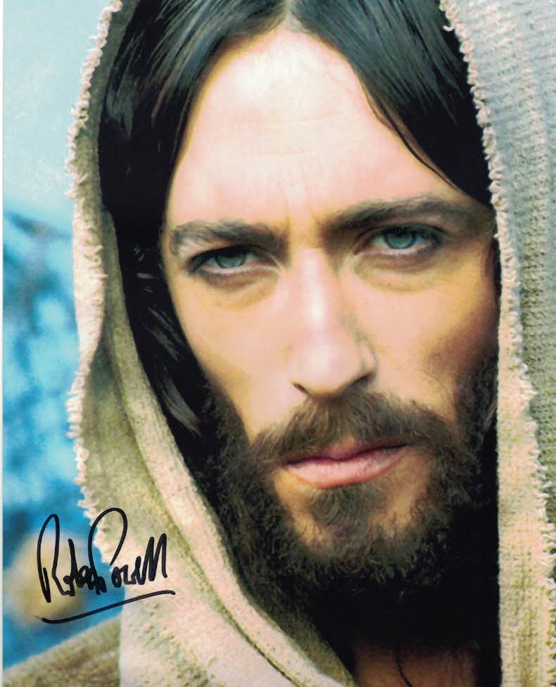 ROBERT POWELL - Jesus Christ in Jesus of Nazareth hand signed 10 x 8 photo