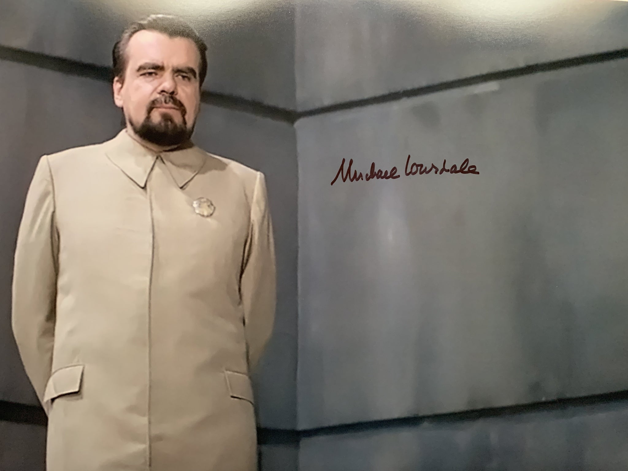 MICHAEL LONSDALE - Drax in James Bond Moonraker - hand signed 16 x 12 photo