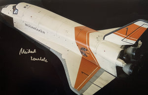 MICHAEL LONSDALE - Drax in James Bond Moonraker - Moonraker Shuttle image 19 x 12 hand signed photo