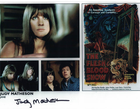 JUDY MATHESON - Jane in The Flesh and Blood show - hand signed 10 x 8 photo
