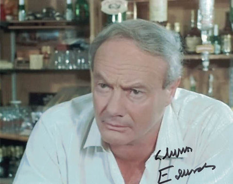 GLYNN EDWARDS - Dave the barman in Minder hand signed 10 x 8 photo