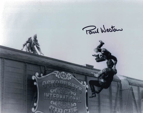 PAUL WESTON - Stunts on Octopussy James Bond - hand signed 10 x 8 photo
