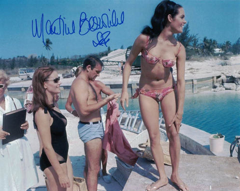 MARTINE BESWICK  - Paula in James Bond Thunderball hand signed 10 x 8