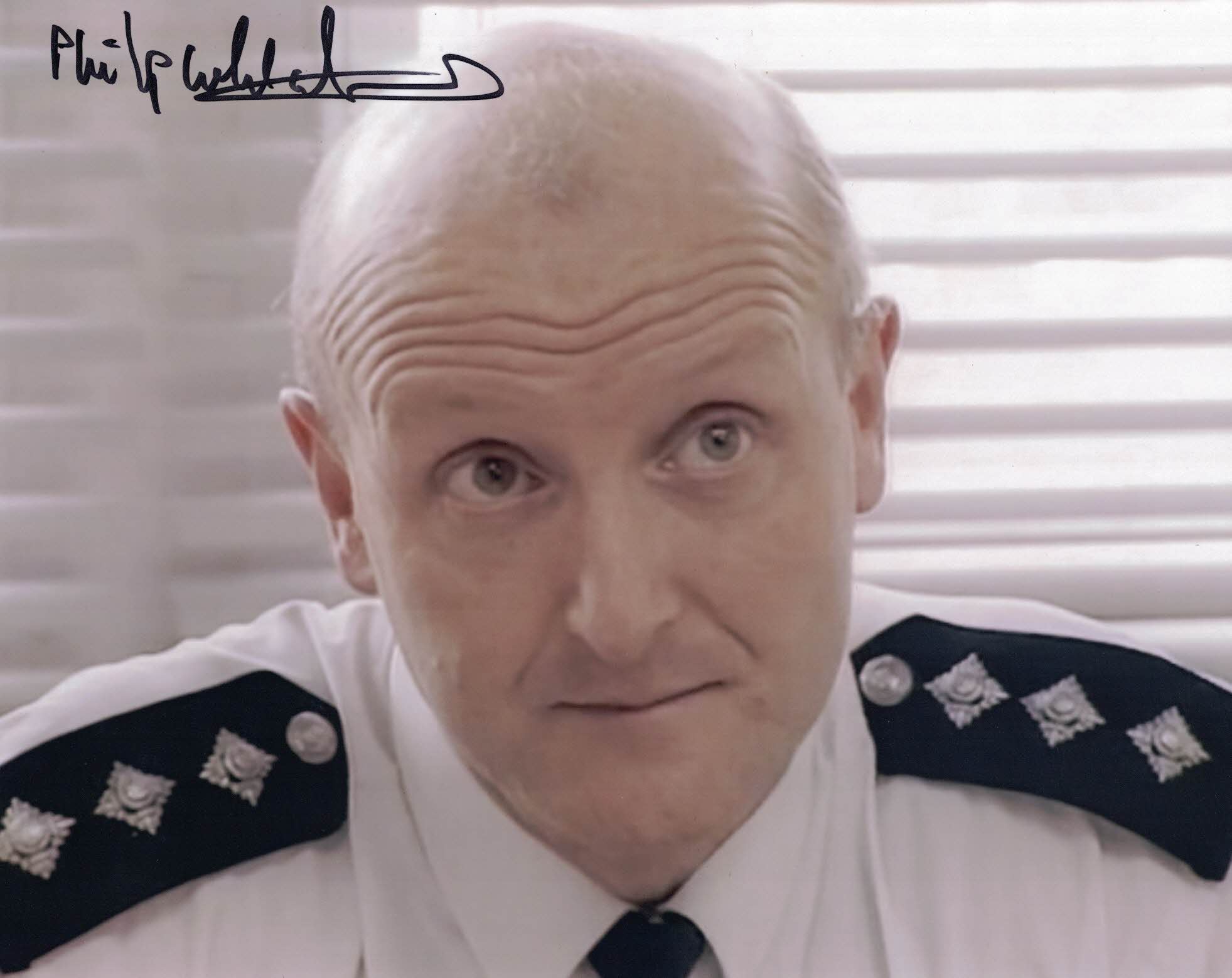 PHILIP WHITCHURCH - Chief Inspector Cato in The Bill - hand signed 10 x 8 photo
