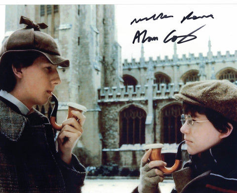 NICHOLAS ROWE & ALAN COX -Sherlock & Watson in Young Sherlock Holmes - double hand signed 10 x 8 photo