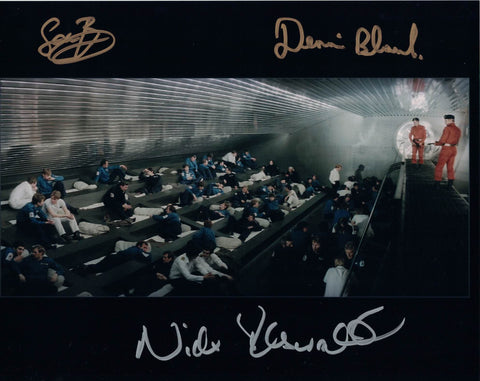 NICK ELLSWORTH, DENNIS BLANCH  & SEAN BURY - Submarine Crew in James Bond The Spy Who Loved Me - James Bond triple hand signed 10 x 8 photo