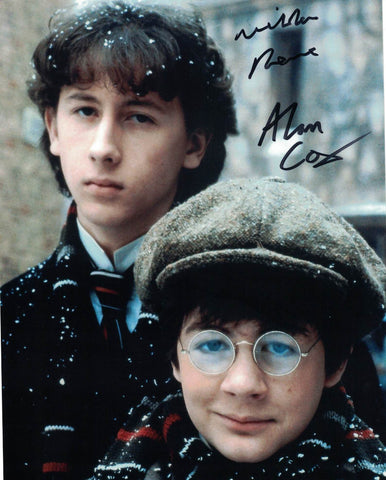 NICHOLAS ROWE & ALAN COX -Sherlock & Watson in Young Sherlock Holmes - double hand signed 10 x 8 photo