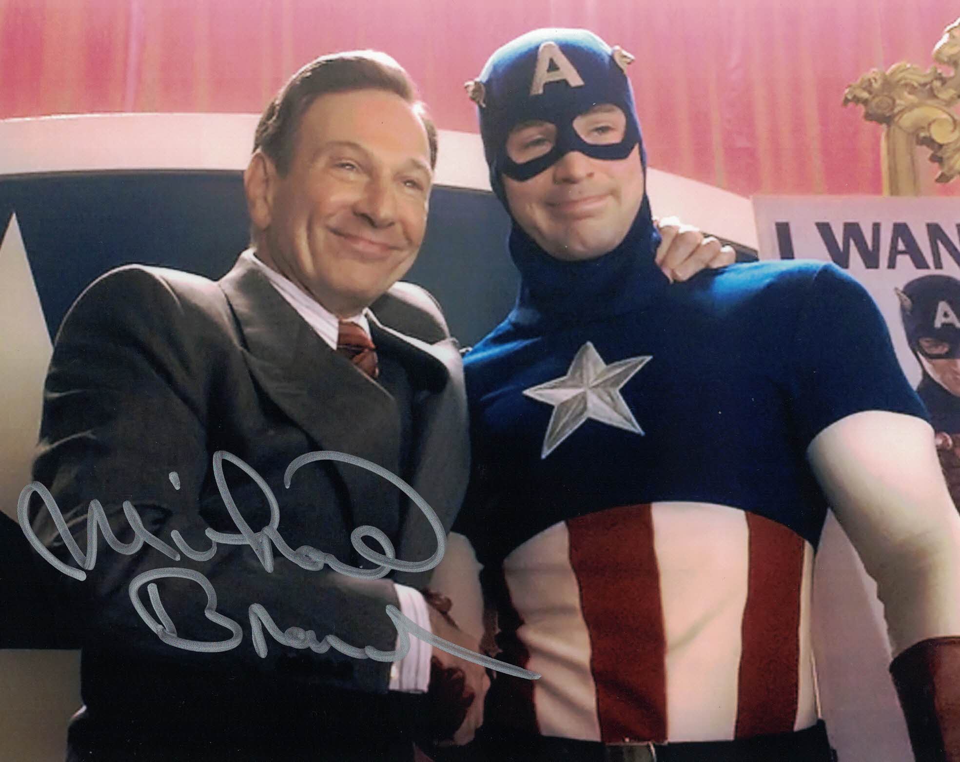 MICHAEL BRANDON - Senator Brand in Captain America The First Avenger  hand signed