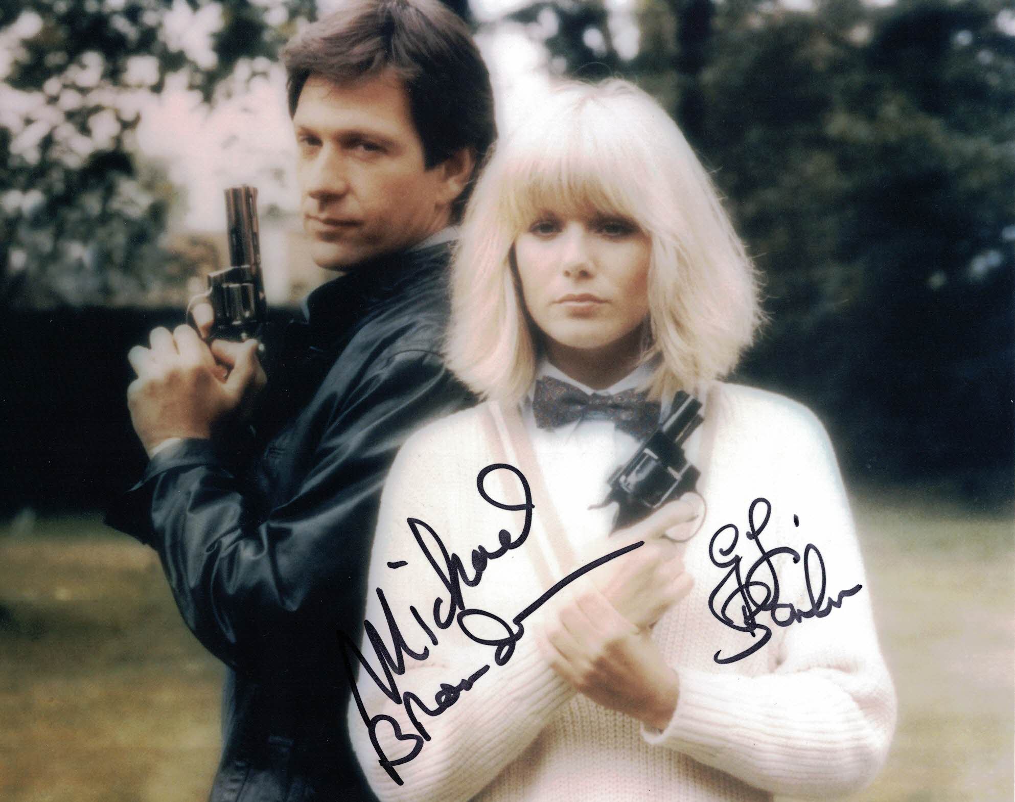 MICHAEL BRANDON & GLYNIS BARBER - Dempsey & Makepeace hand signed photo
